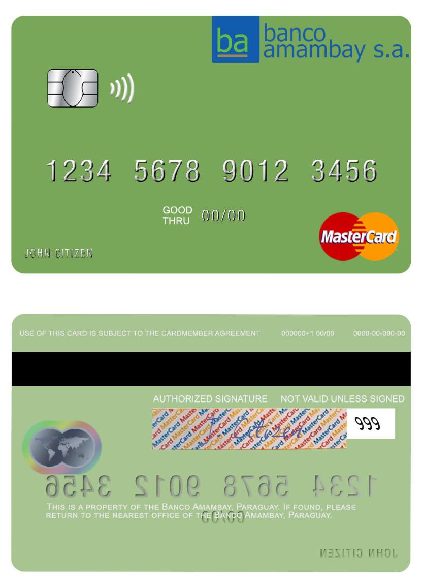 Paraguay Banco Amambay mastercard
